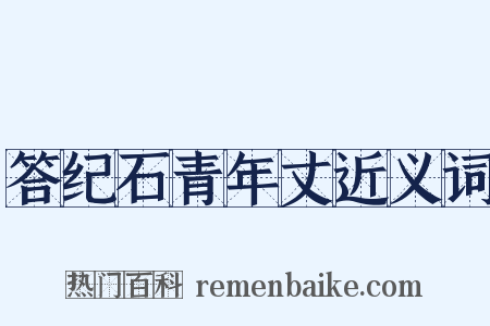 答纪石青年丈近义词是什么意思的图片